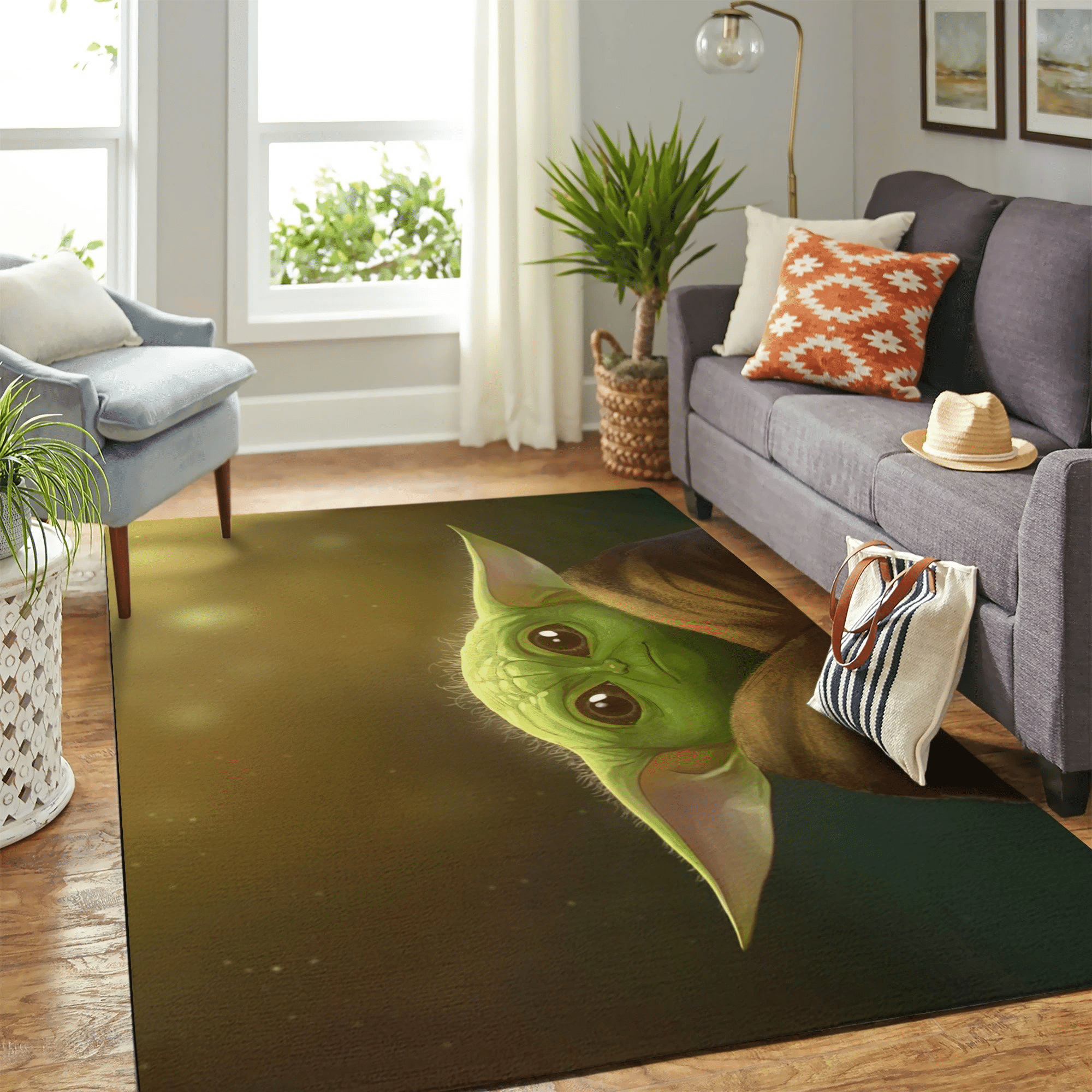 Yoda Bebe Carpet Floor Area Rug Chrismas Gift - Indoor Outdoor Rugs