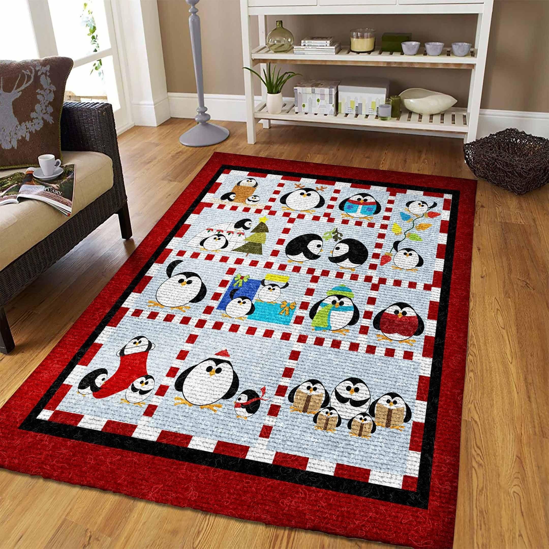 Penguin Rug Chrismas Gift - Indoor Outdoor Rugs