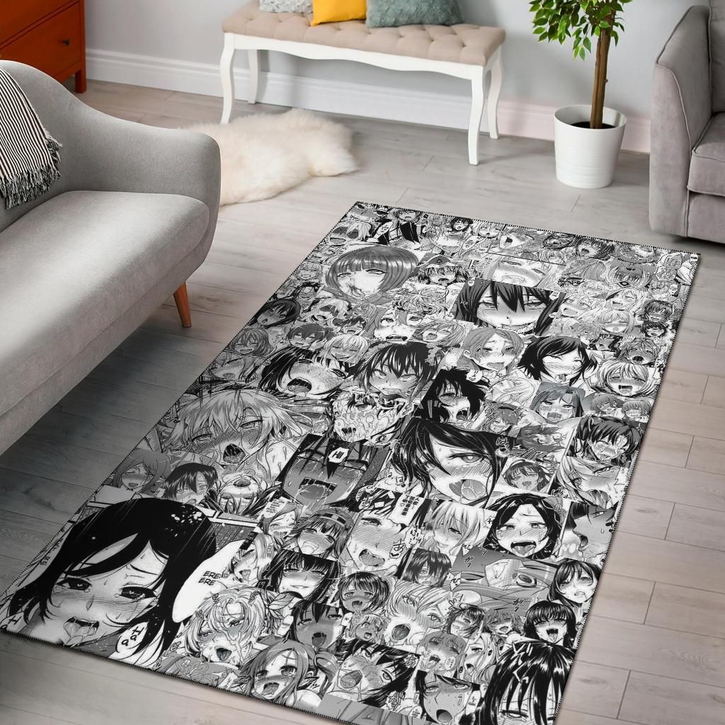 Anime Girl Face Area Rug Chrismas Gift - Indoor Outdoor Rugs