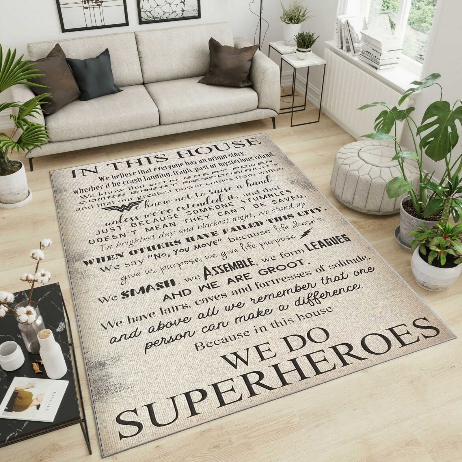 We Do Superheroes Area Rug Chrismas Gift - Indoor Outdoor Rugs