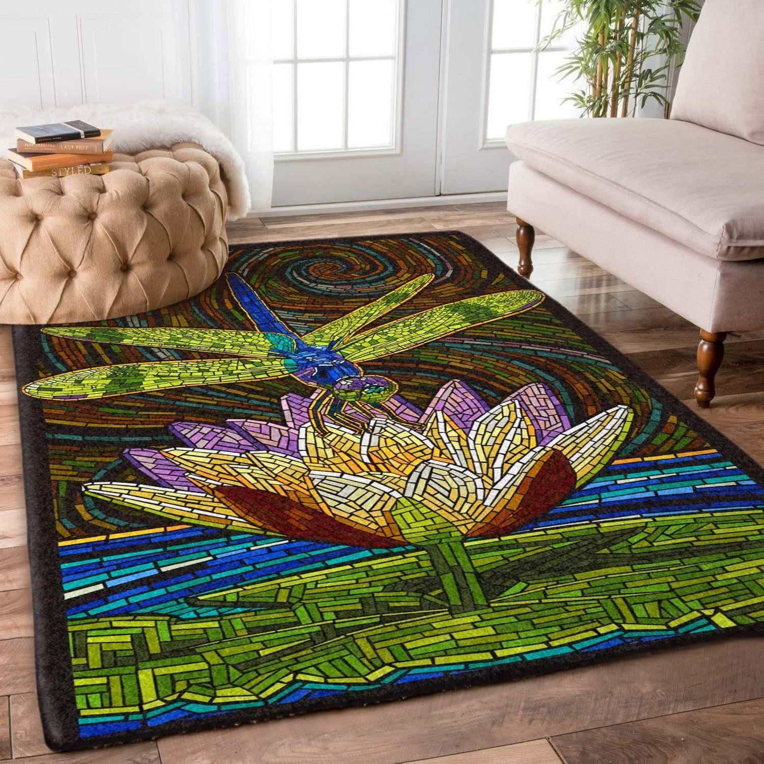 Dragonfly Rug Chrismas Gift - Indoor Outdoor Rugs