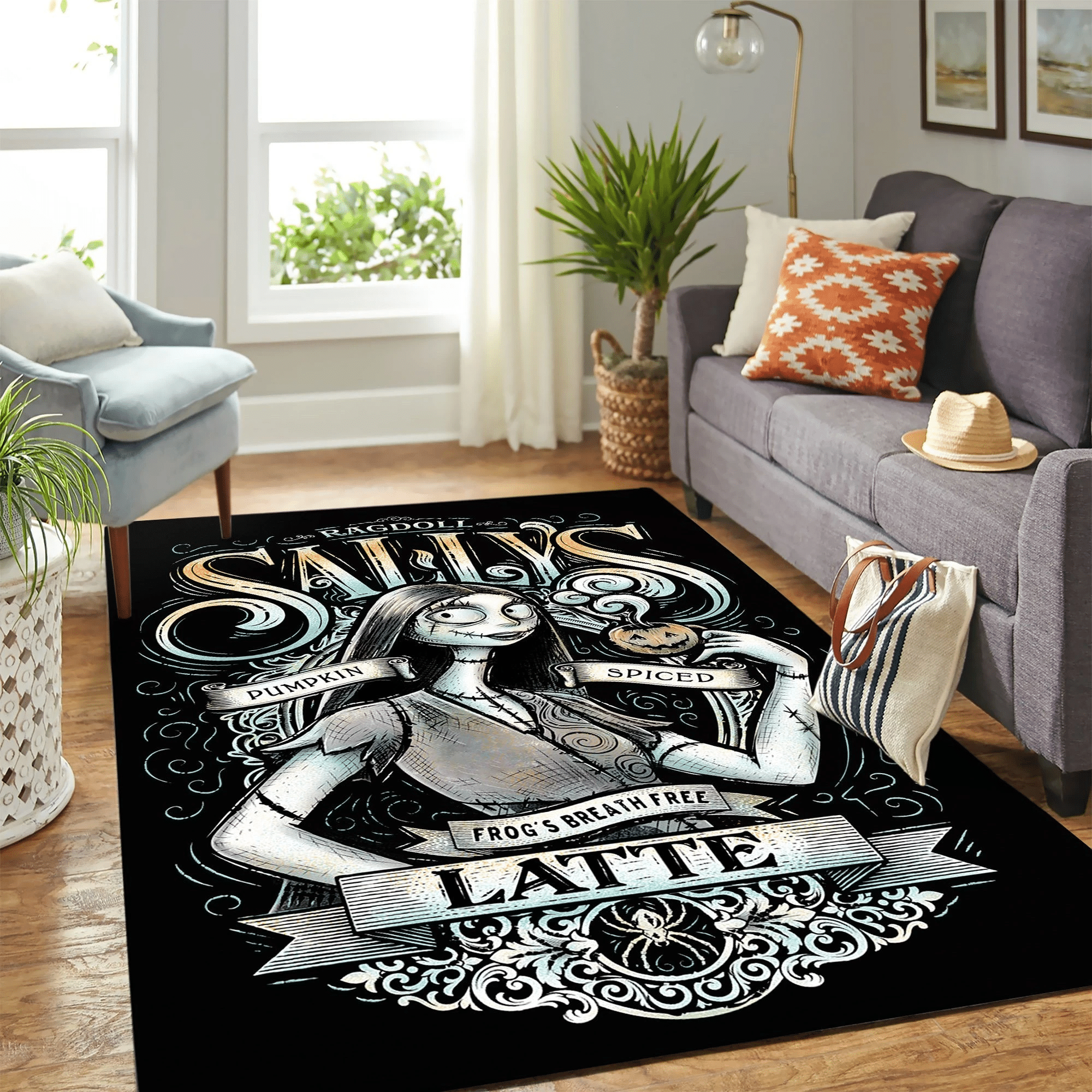 Nightmare Before Christmas Sally Pumpkin Carpet Rug Chrismas Gift - Indoor Outdoor Rugs