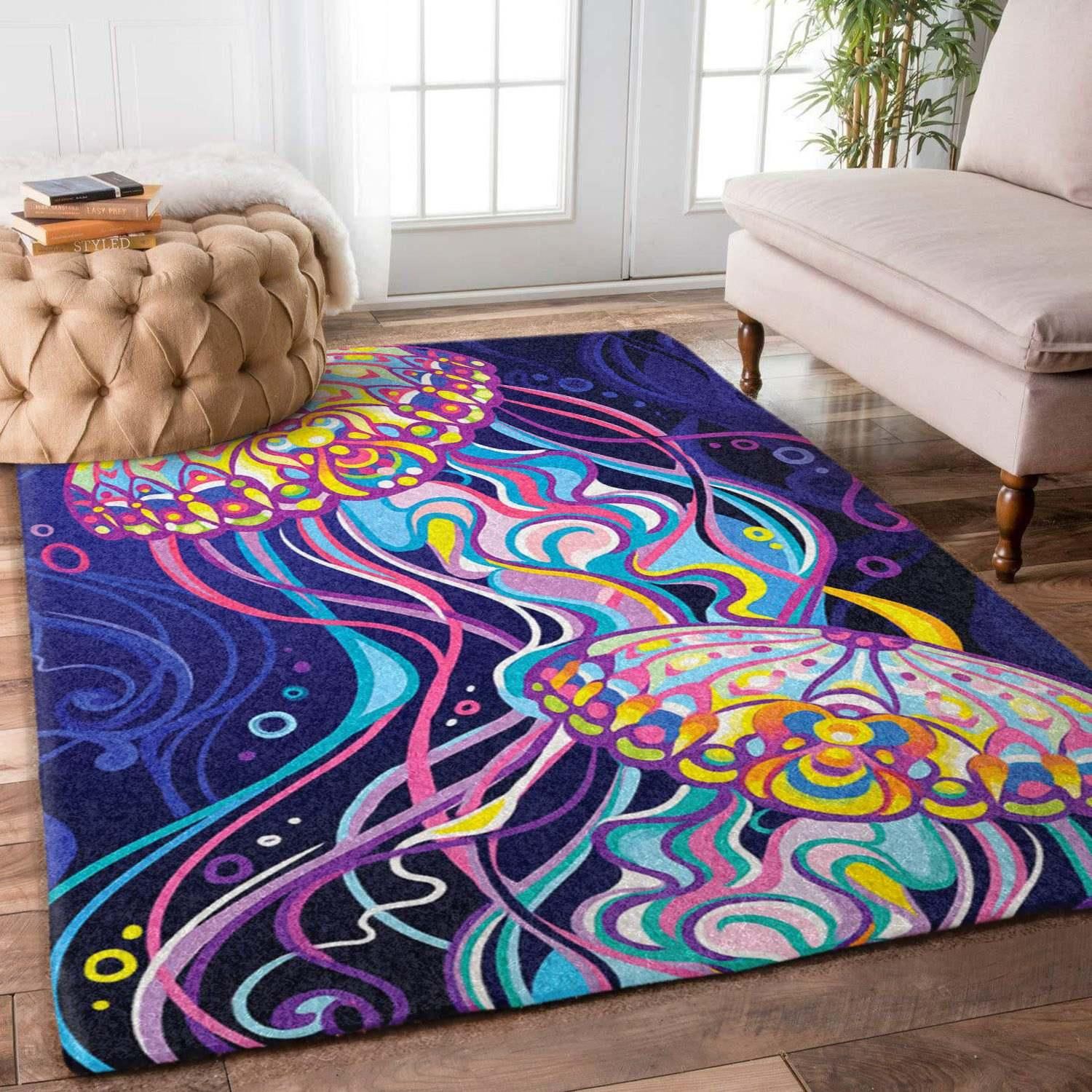 Jellyfish Rug Chrismas Gift - Indoor Outdoor Rugs