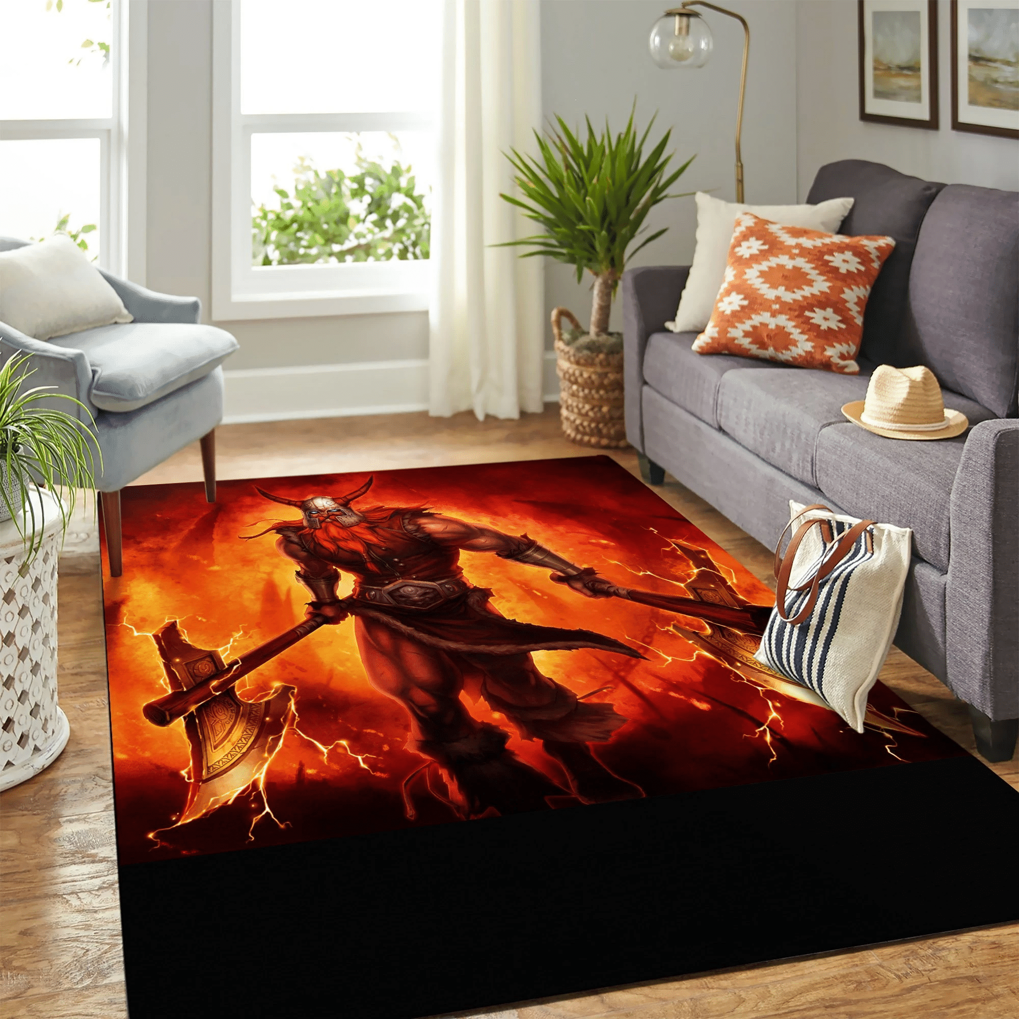 Odin Viking Carpet Rug Chrismas Gift - Indoor Outdoor Rugs