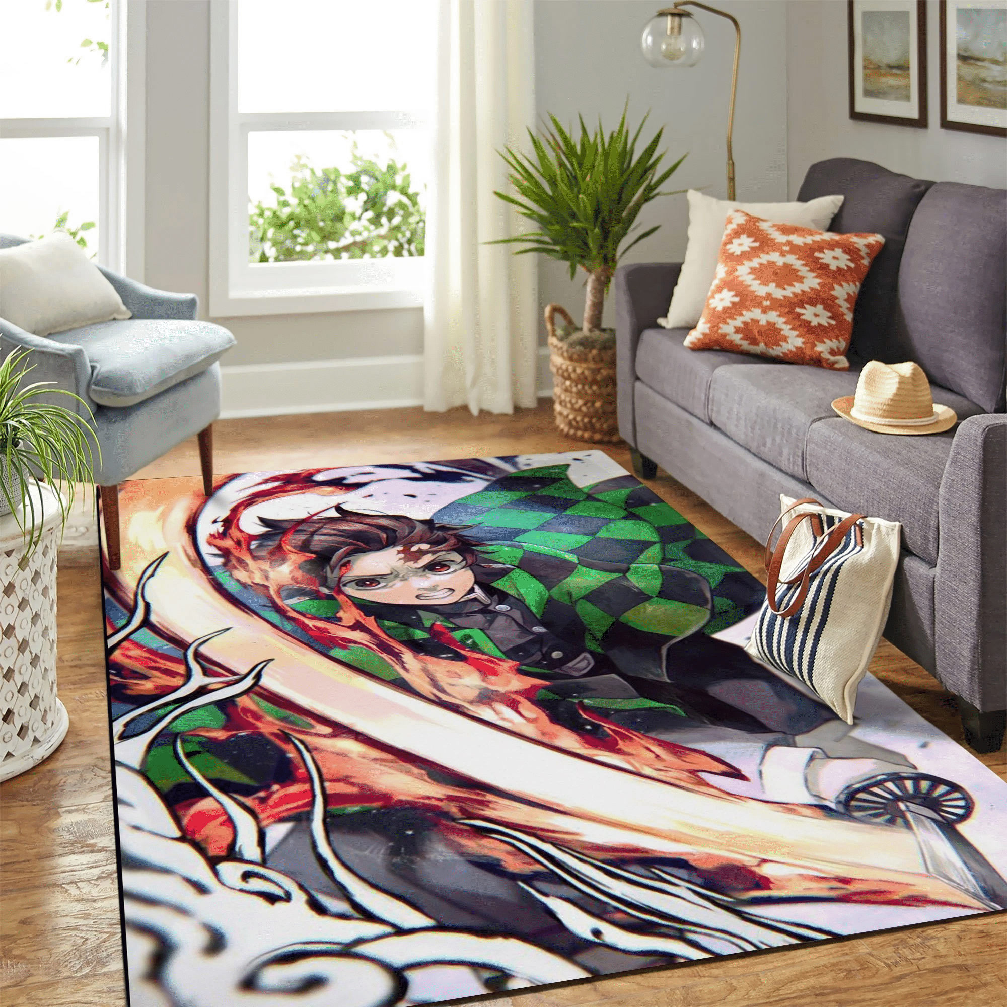 Demon Slayer Anime Carpet Rug Chrismas Gift - Indoor Outdoor Rugs