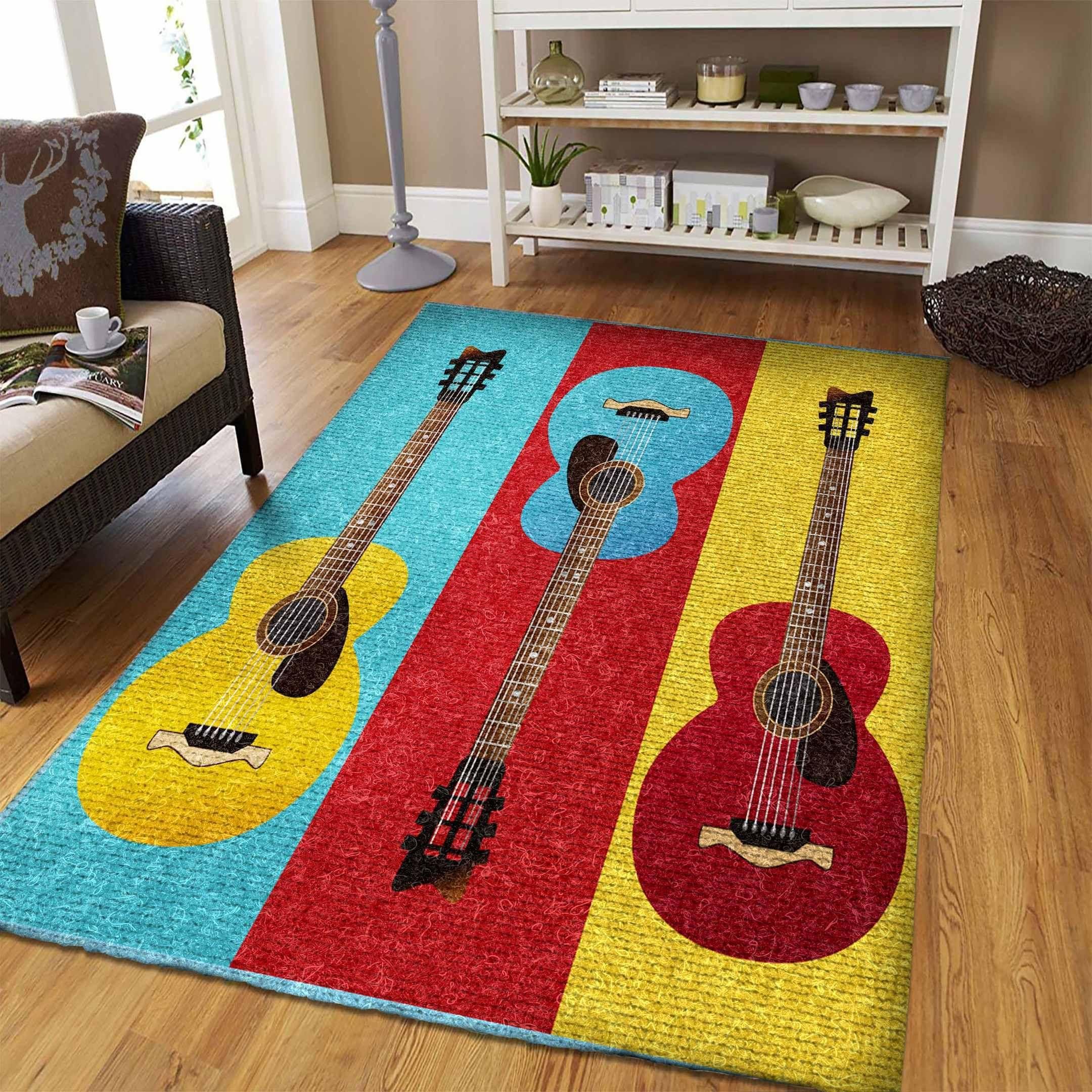 Guitar Rug Chrismas Gift - Indoor Outdoor Rugs