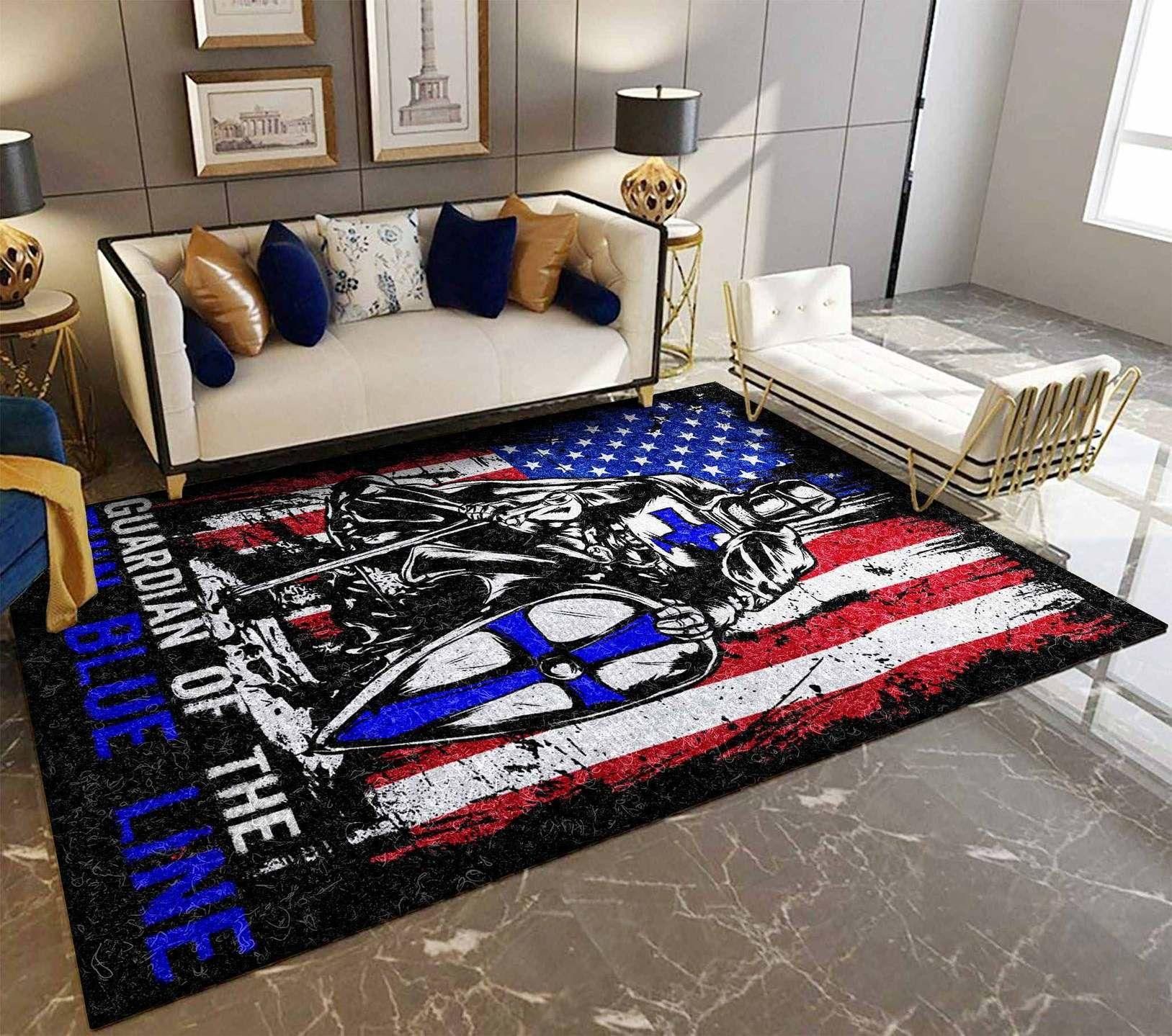 Police Rug Chrismas Gift - Indoor Outdoor Rugs