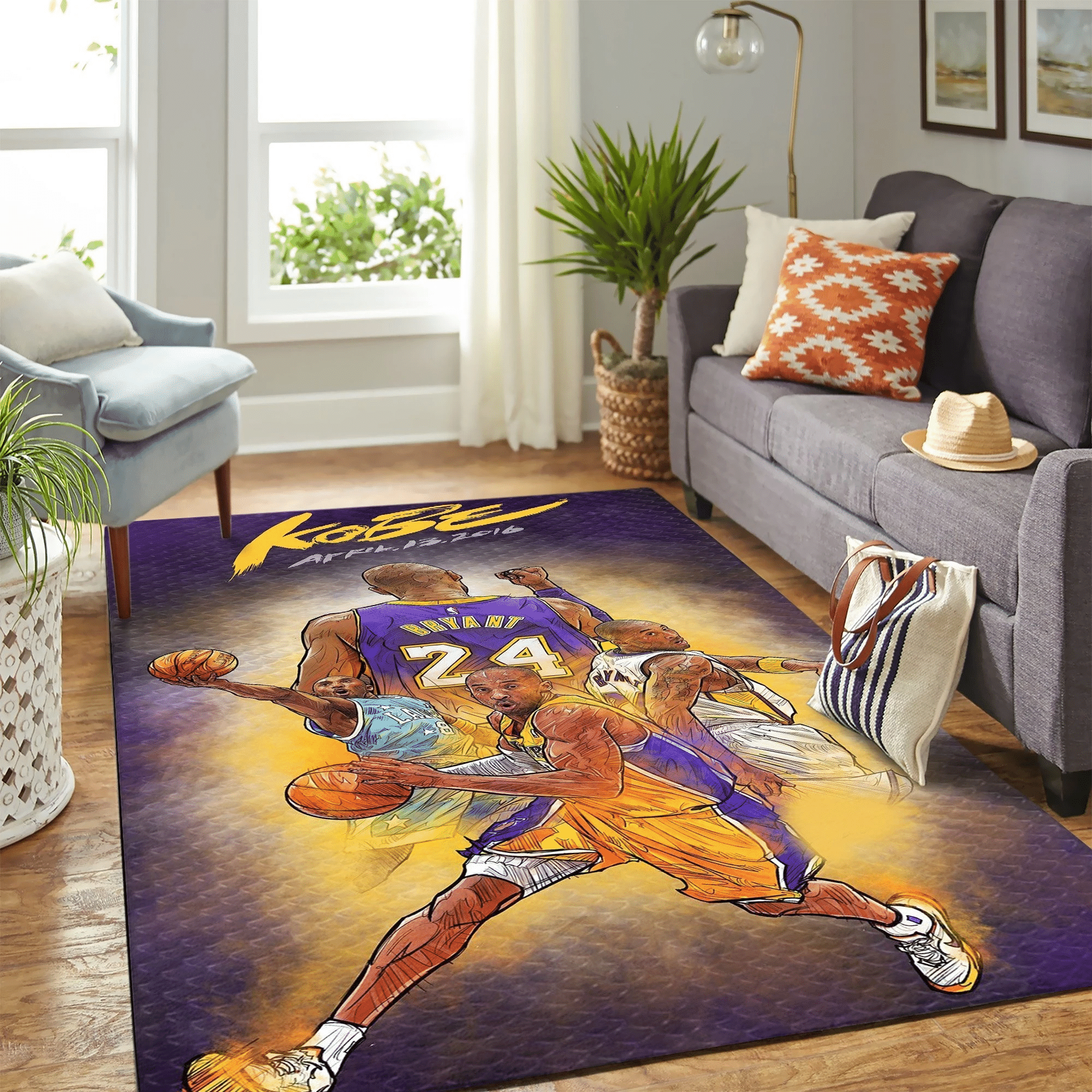 Kobe Line Art Carpet Floor Area Rug Chrismas Gift - Indoor Outdoor Rugs