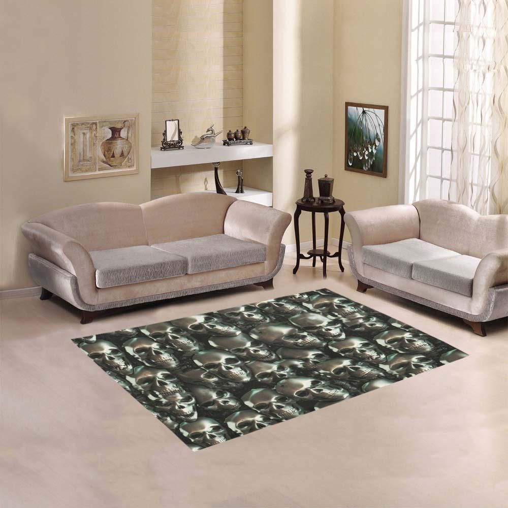 Metal Skull Area Rug Chrismas Gift - Indoor Outdoor Rugs