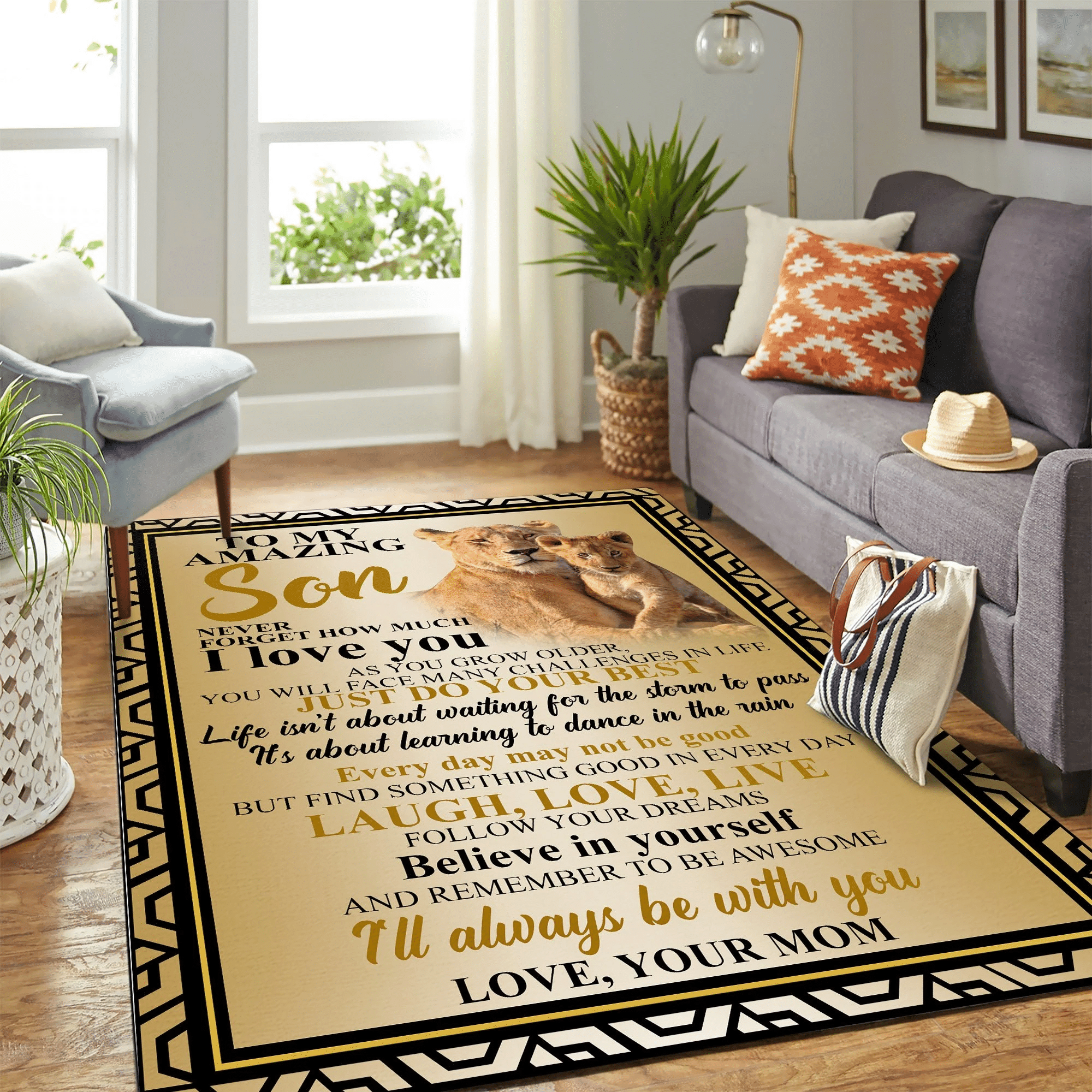 To My Son Mk Carpet Area Rug Chrismas Gift - Indoor Outdoor Rugs