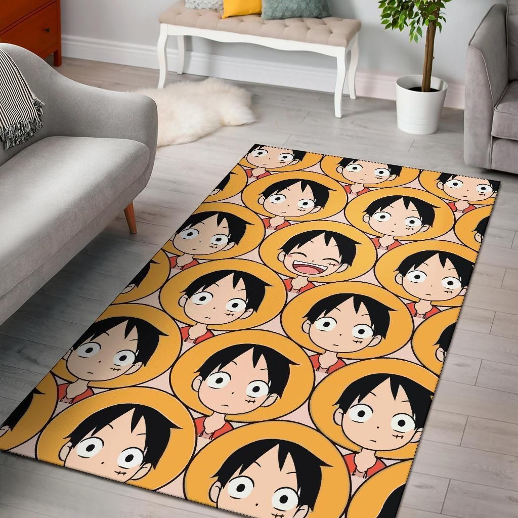 Monkey D Luffy Chibi Area Rug Chrismas Gift - Indoor Outdoor Rugs