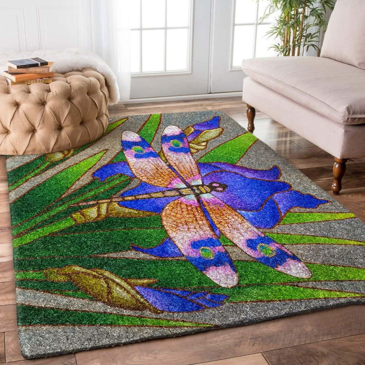 Dragonfly Rug Chrismas Gift - Indoor Outdoor Rugs