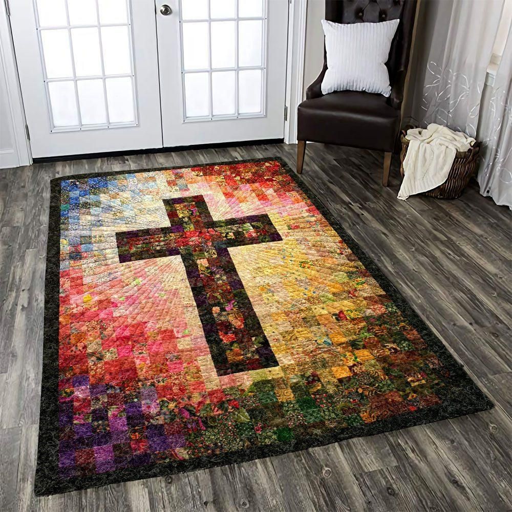 Cross Rug Chrismas Gift - Indoor Outdoor Rugs