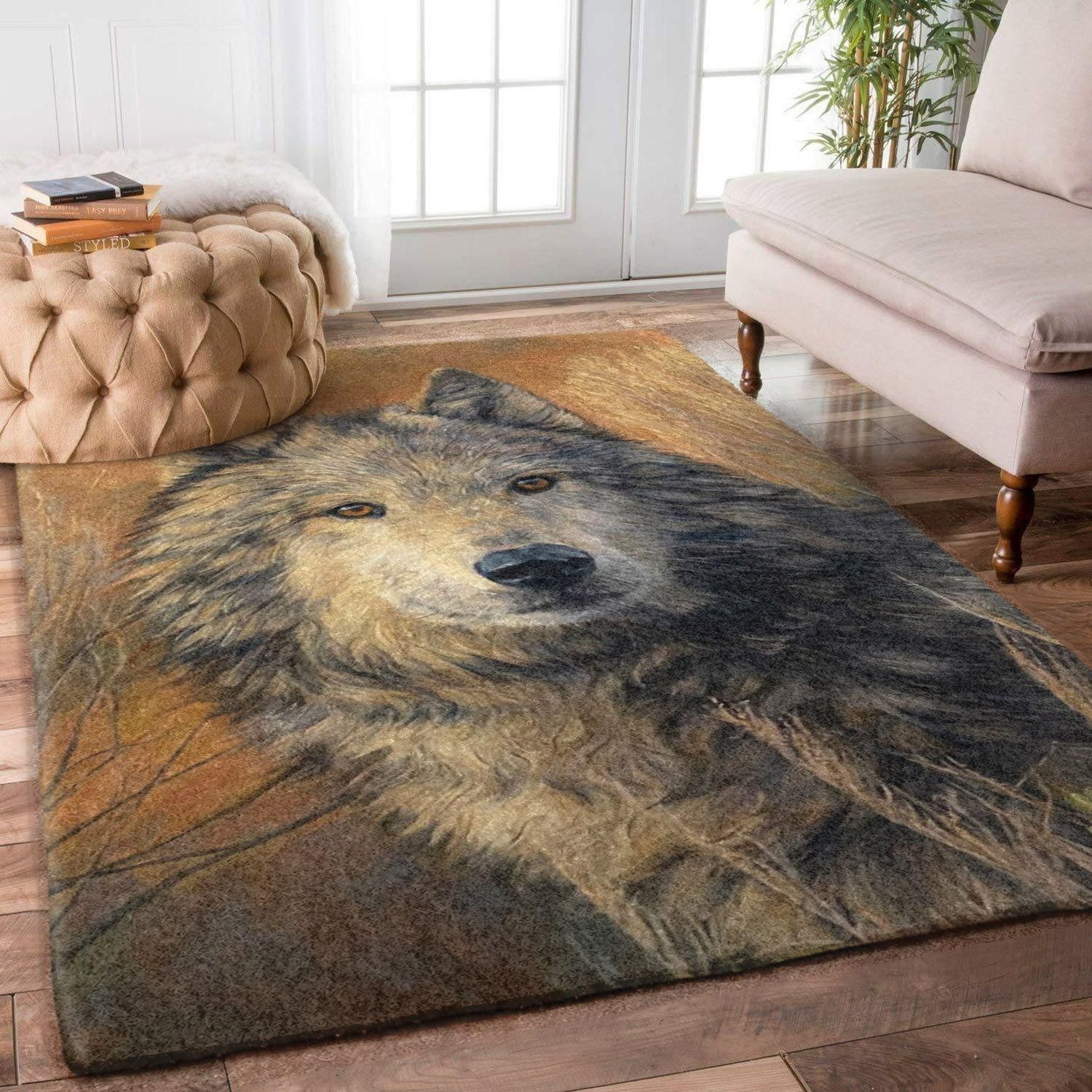 Wolf Rug Chrismas Gift - Indoor Outdoor Rugs