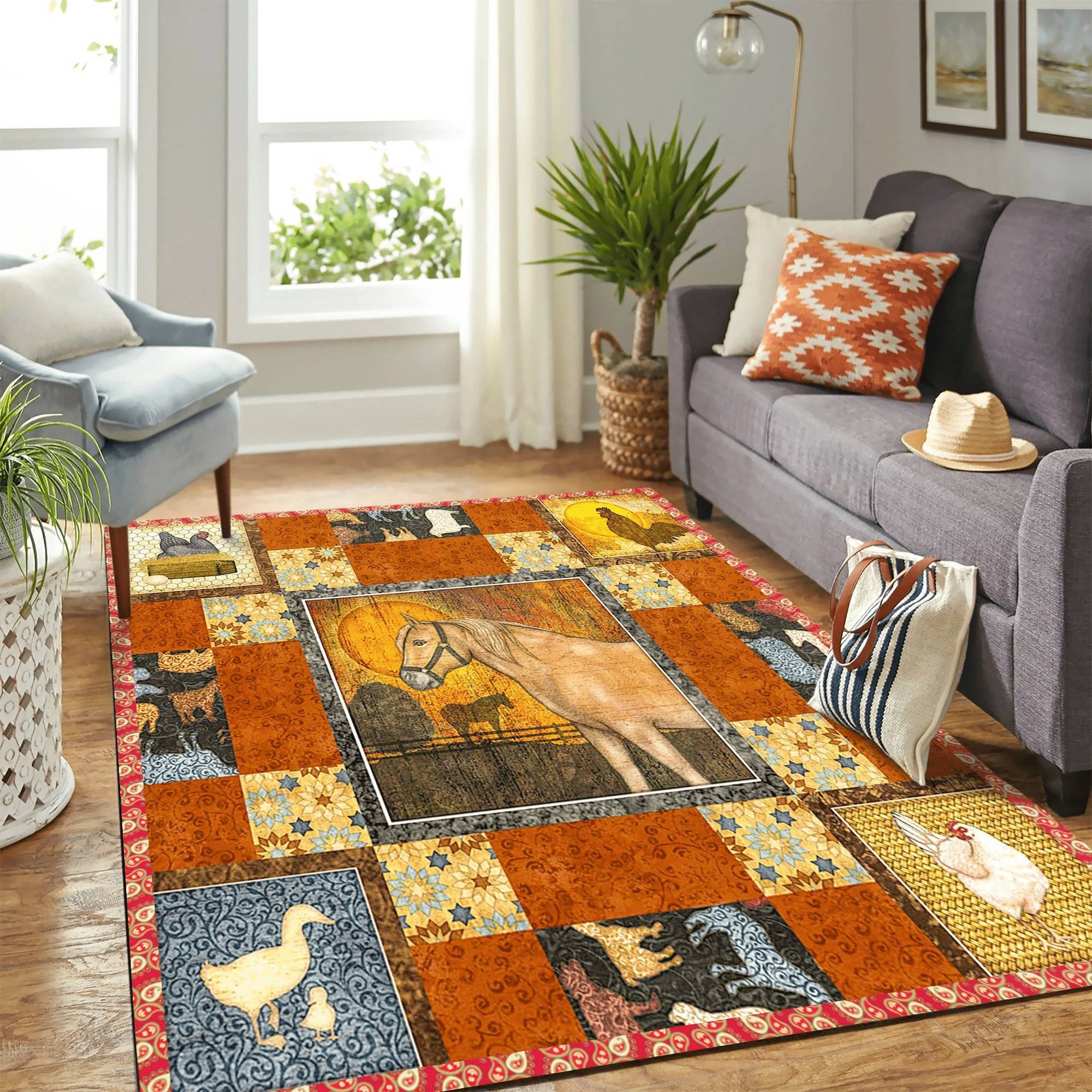 Farm Art Mk Carpet Area Rug Chrismas Gift - Indoor Outdoor Rugs