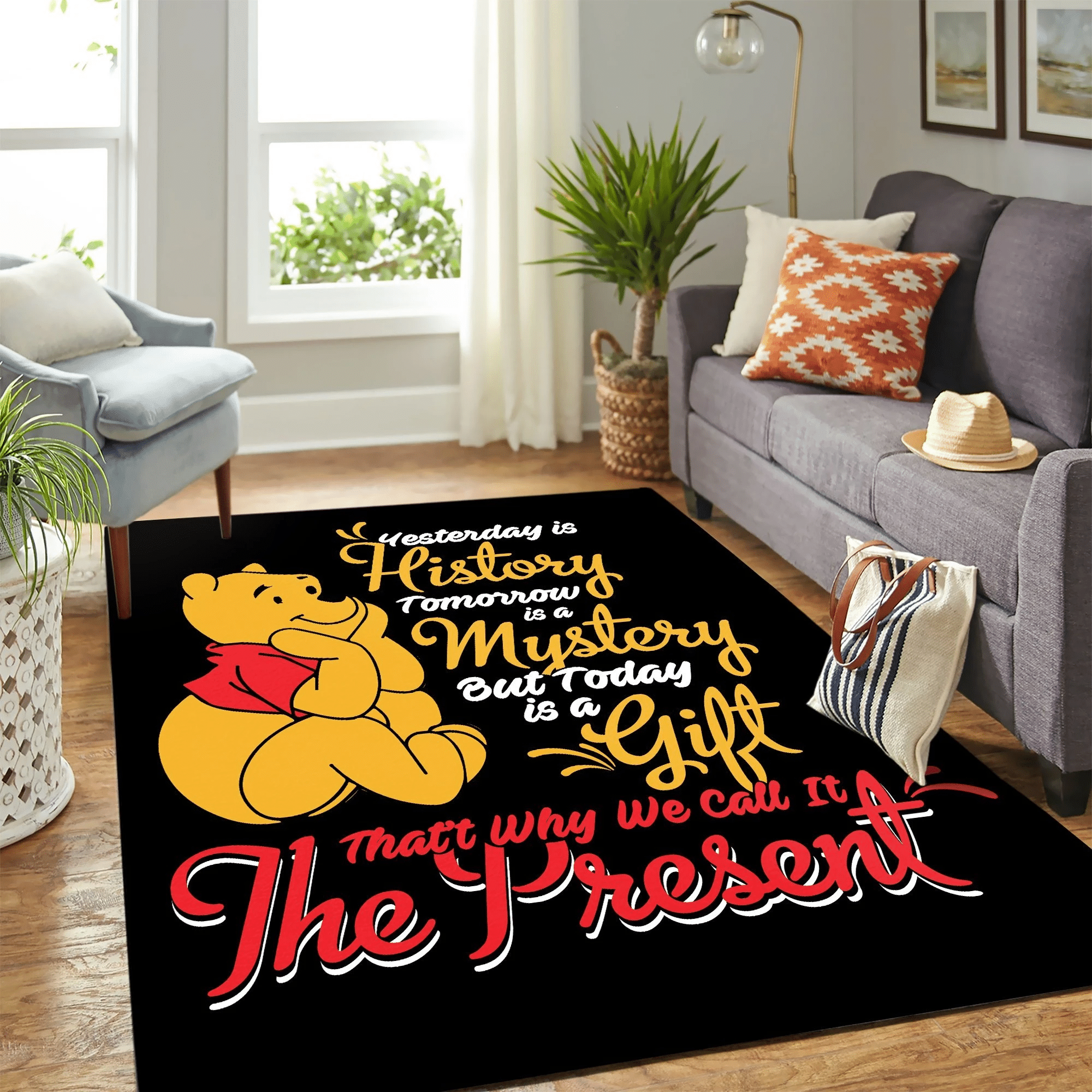 Pooh Gift Carpet Floor Area Rug Chrismas Gift - Indoor Outdoor Rugs