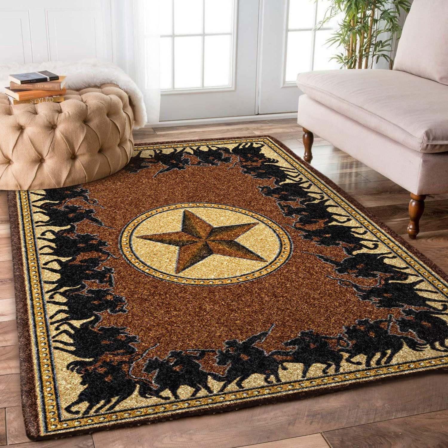 Cowboy Rug Chrismas Gift - Indoor Outdoor Rugs