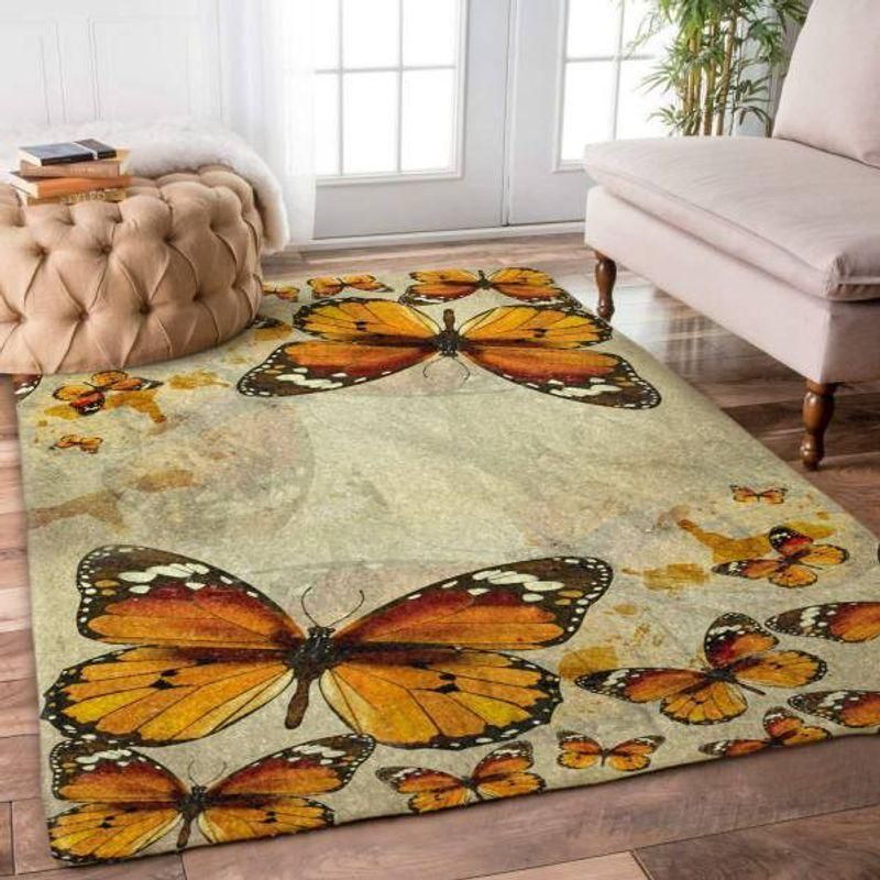 Monarch Butterfly Rectangle Rug Chrismas Gift - Indoor Outdoor Rugs