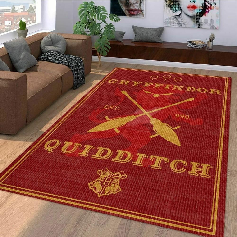 Quidditch Gryffindor Area Rug Chrismas Gift - Indoor Outdoor Rugs