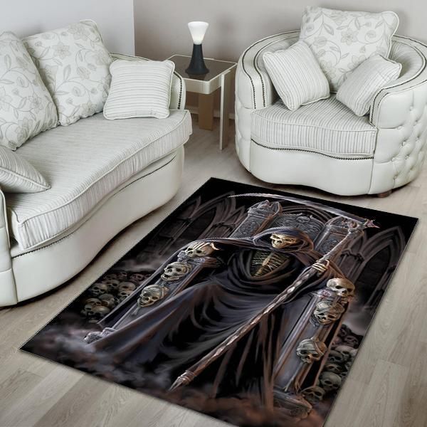 Skull Area Rug Chrismas Gift - Indoor Outdoor Rugs