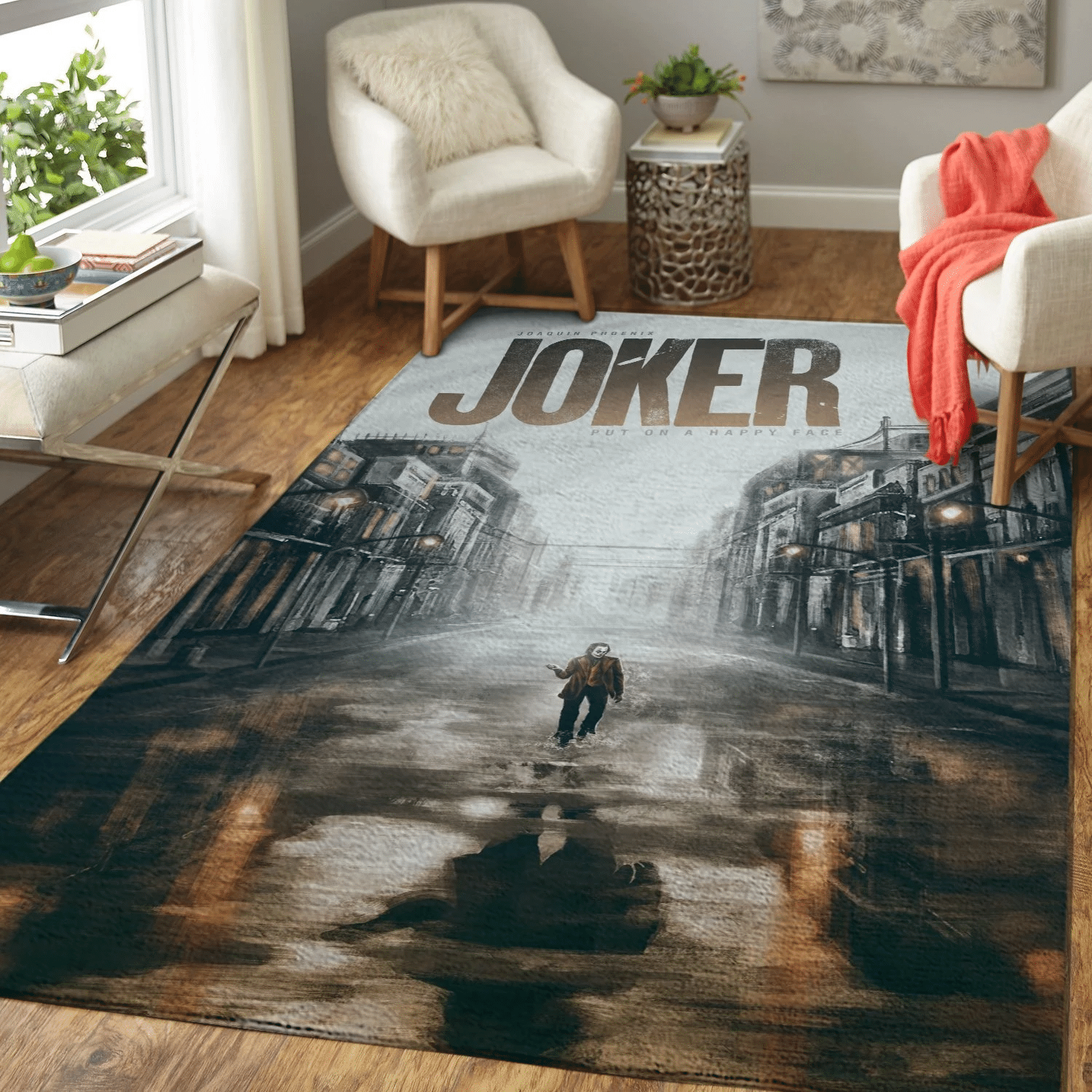 Joker Joaquin Phoenix Area Rug Chrismas Gift - Indoor Outdoor Rugs