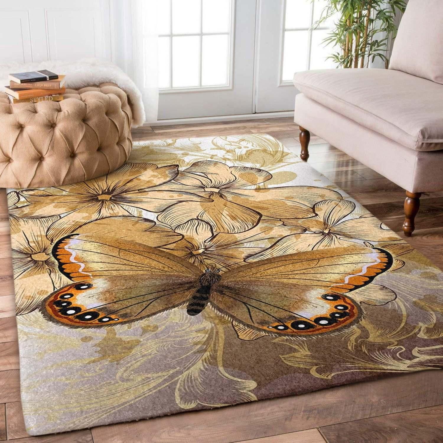 Butterfly Rug Chrismas Gift - Indoor Outdoor Rugs