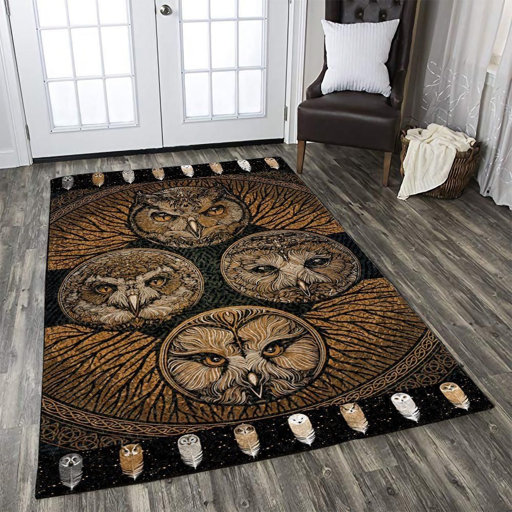 Owl Rug Chrismas Gift - Indoor Outdoor Rugs