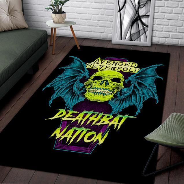 Avenged Sevenfold Deathbat Nation Area Rug Chrismas Gift - Indoor Outdoor Rugs