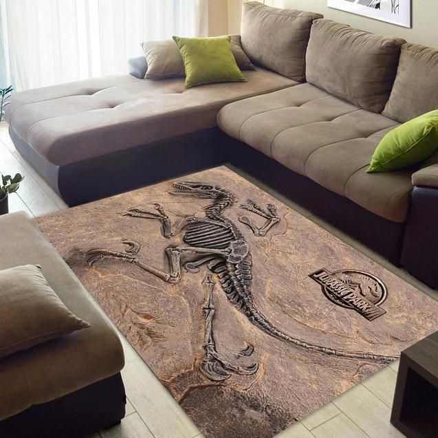 Dinosaur Skeleton Rug Chrismas Gift - Indoor Outdoor Rugs