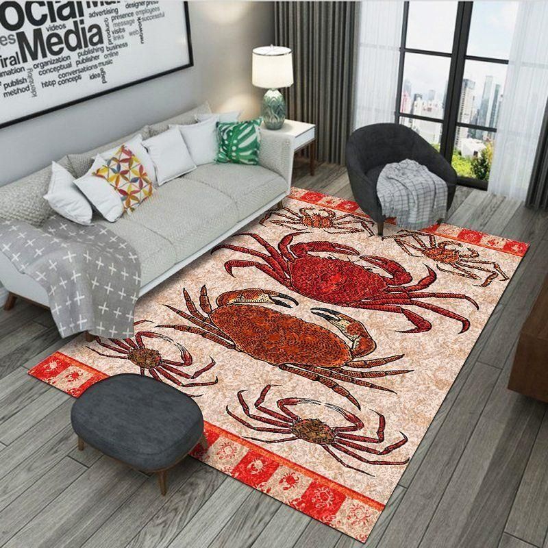 Crab Rug Chrismas Gift - Indoor Outdoor Rugs