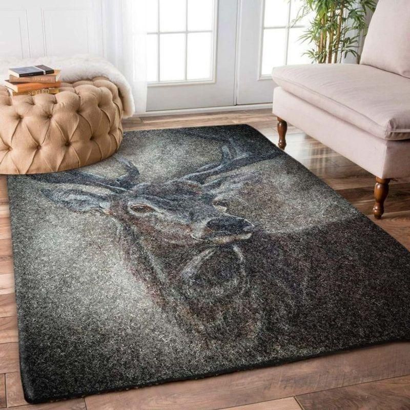 Cool Deer Rectangle Rug Chrismas Gift - Indoor Outdoor Rugs