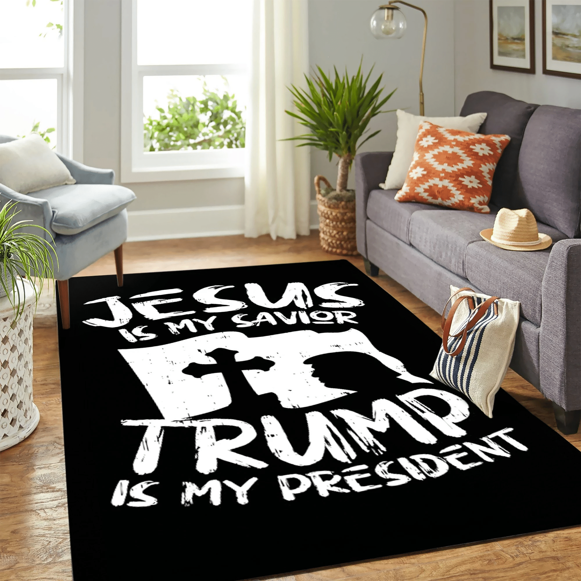 Donald Trump Campaign Trump Is My President Carpet Floor Area Rug Chrismas Gift - Indoor Outdoor Rugs