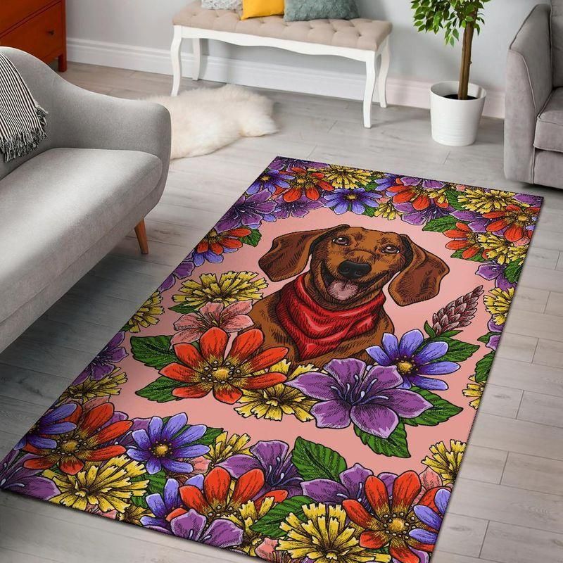 Brown Dachshund Area Rug Chrismas Gift - Indoor Outdoor Rugs