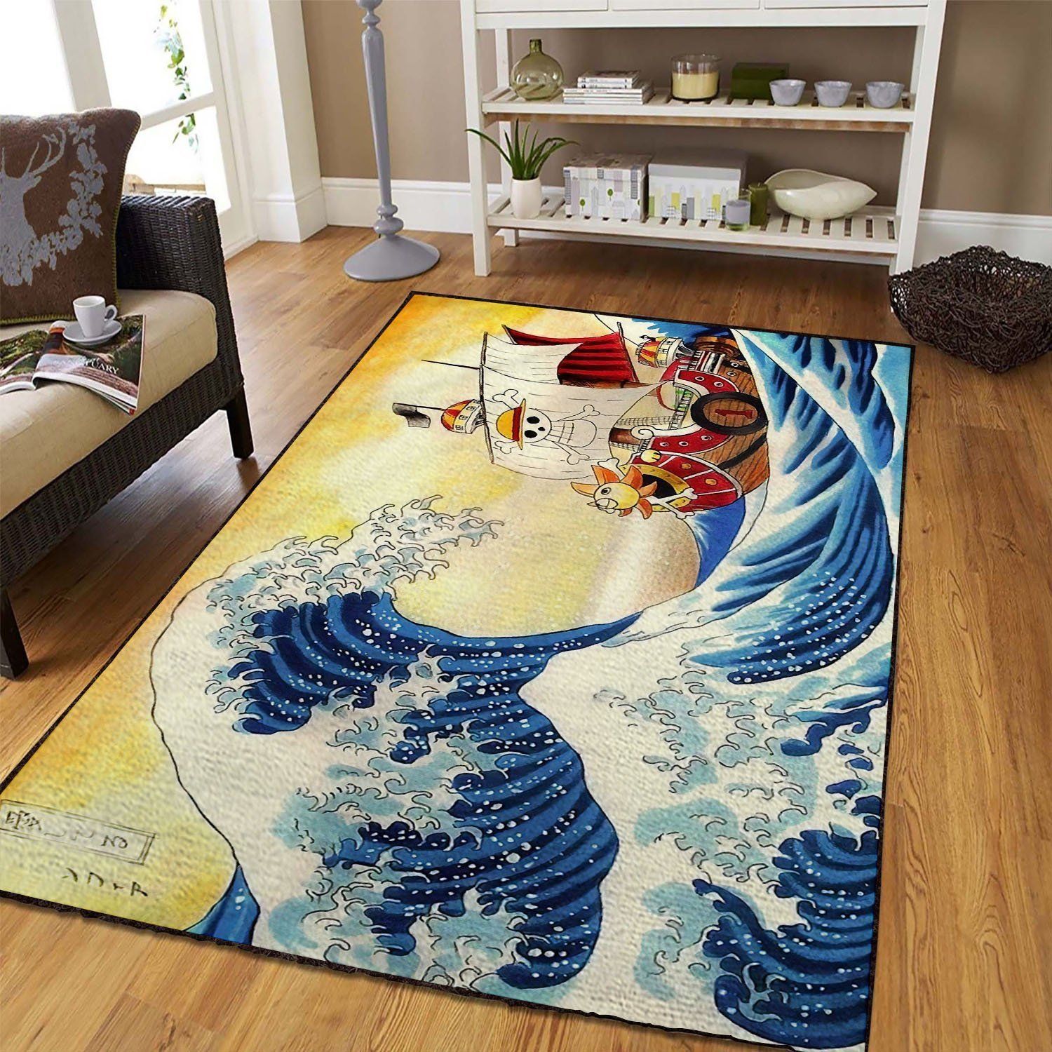 One Piece Wave Area Rug Chrismas Gift - Indoor Outdoor Rugs