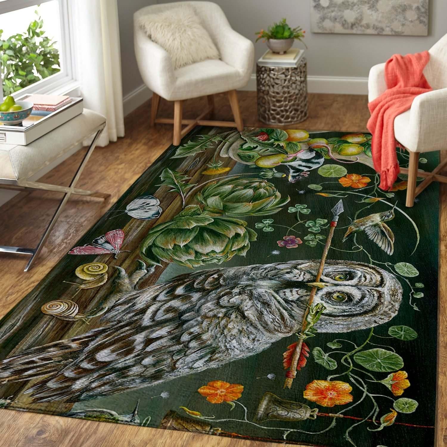 Owl Area Rug Chrismas Gift - Indoor Outdoor Rugs