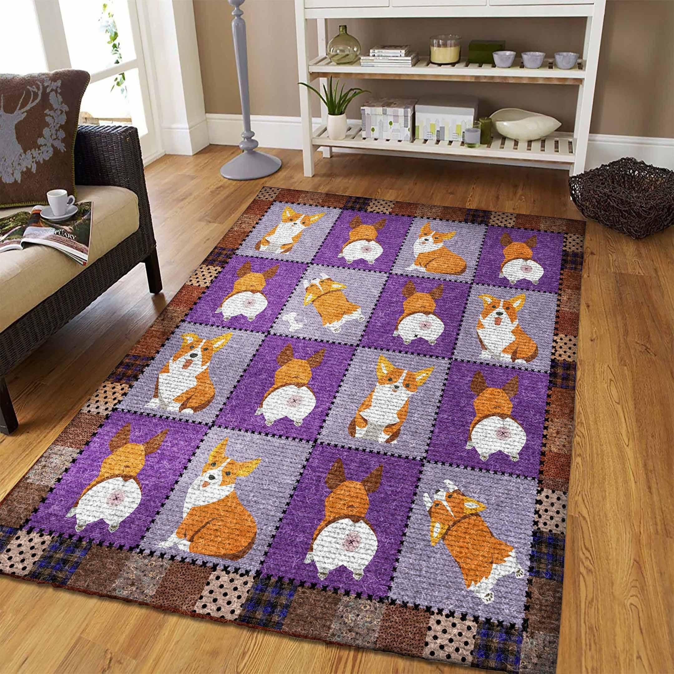 Corgi Rug Chrismas Gift - Indoor Outdoor Rugs