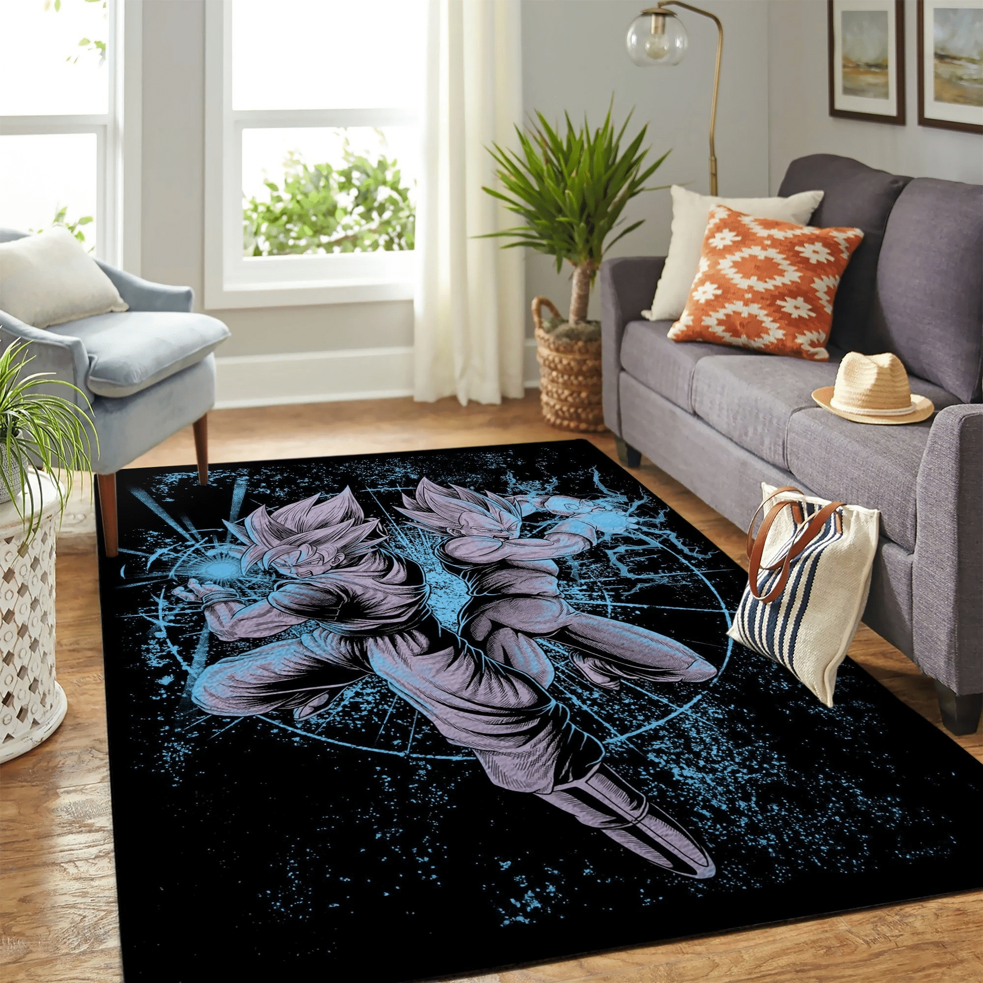 Saiyan Goku Dragon Ball Carpet Rug Chrismas Gift - Indoor Outdoor Rugs