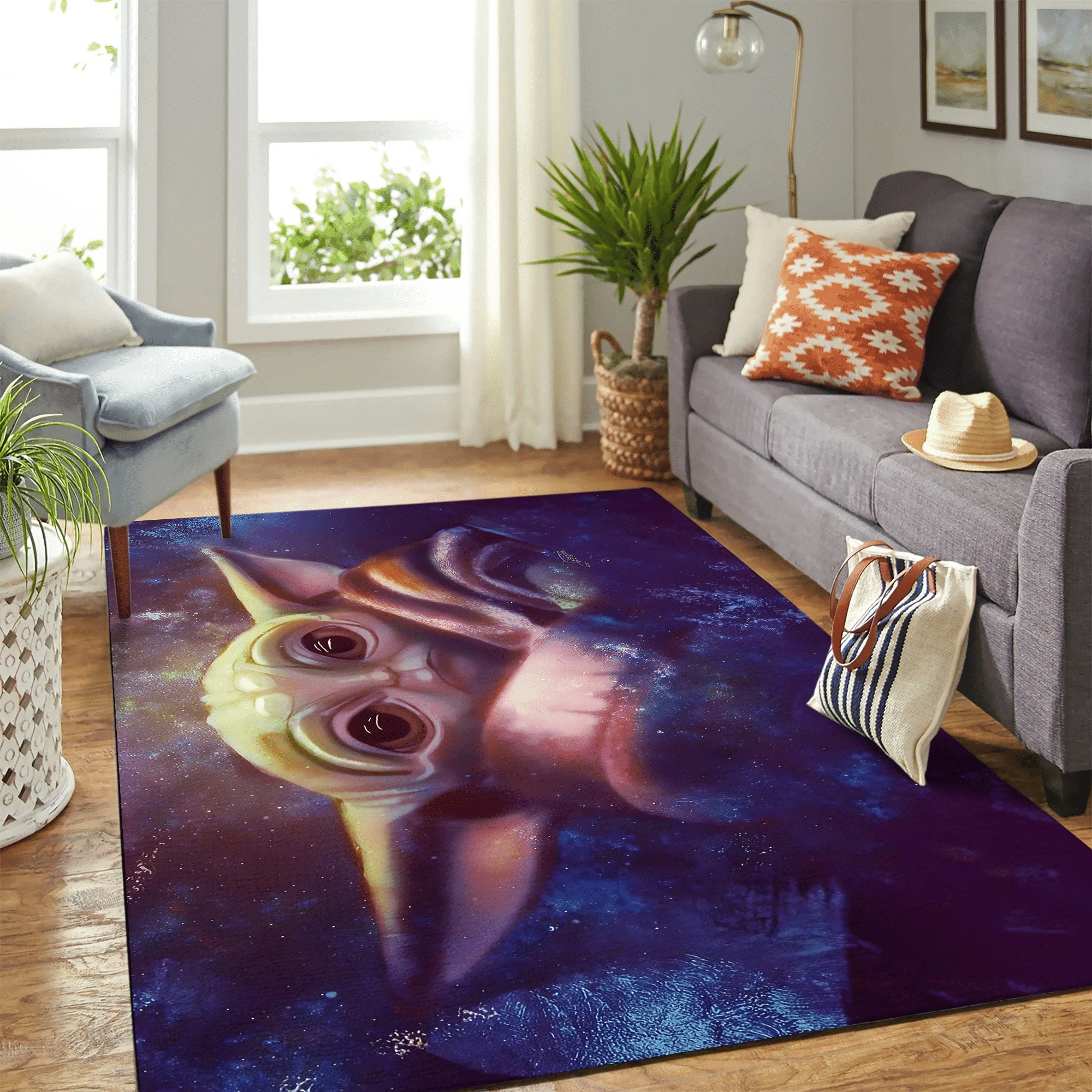 Baby Yoda Carpet Area Rug Chrismas Gift - Indoor Outdoor Rugs