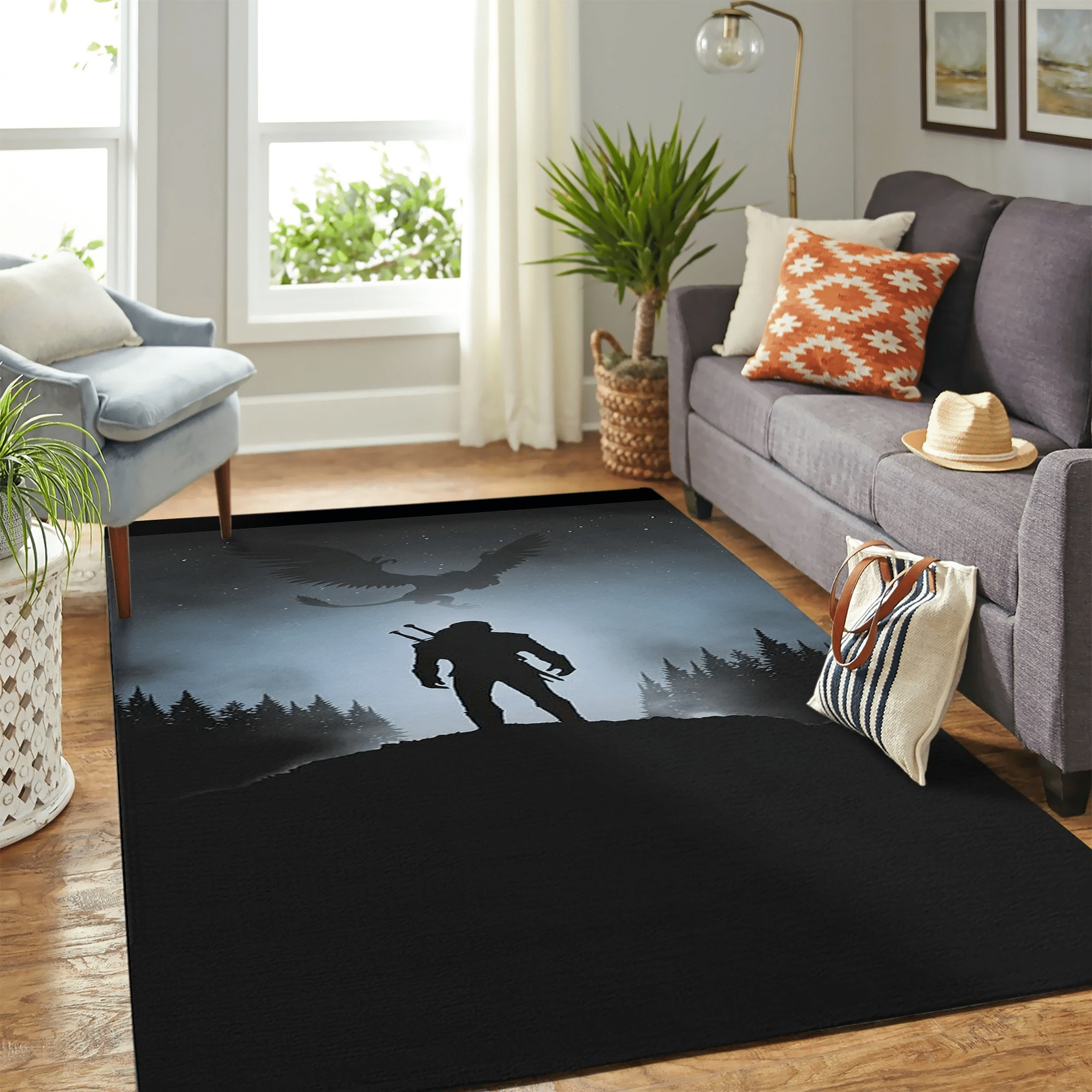 The Witcher Night Carpet Floor Area Rug Chrismas Gift - Indoor Outdoor Rugs