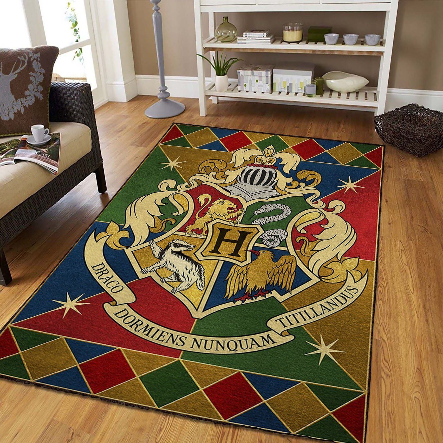 Harry Potter Hogwarts Area Rug Chrismas Gift - Indoor Outdoor Rugs