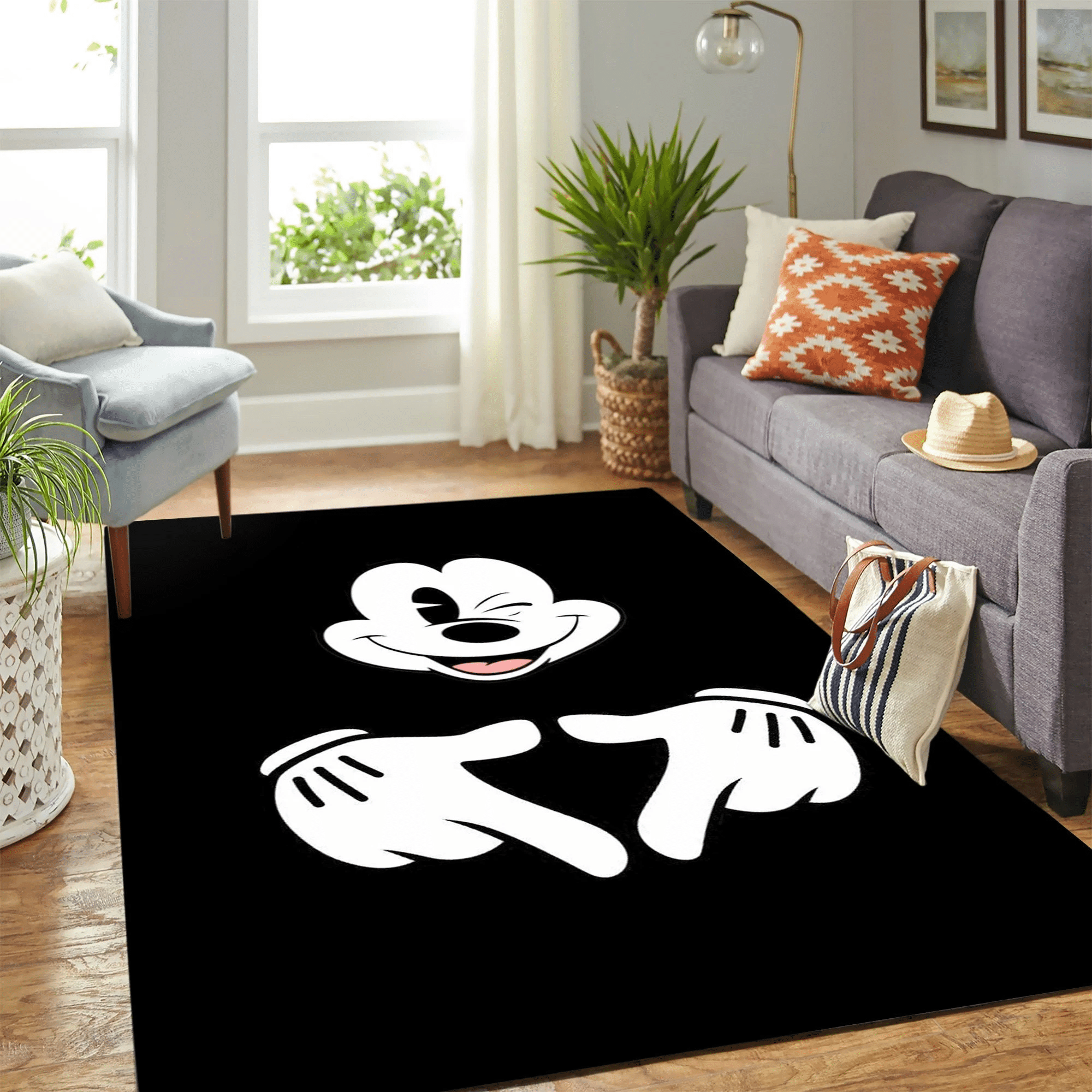 Mice Love Hand Carpet Floor Area Rug Chrismas Gift - Indoor Outdoor Rugs