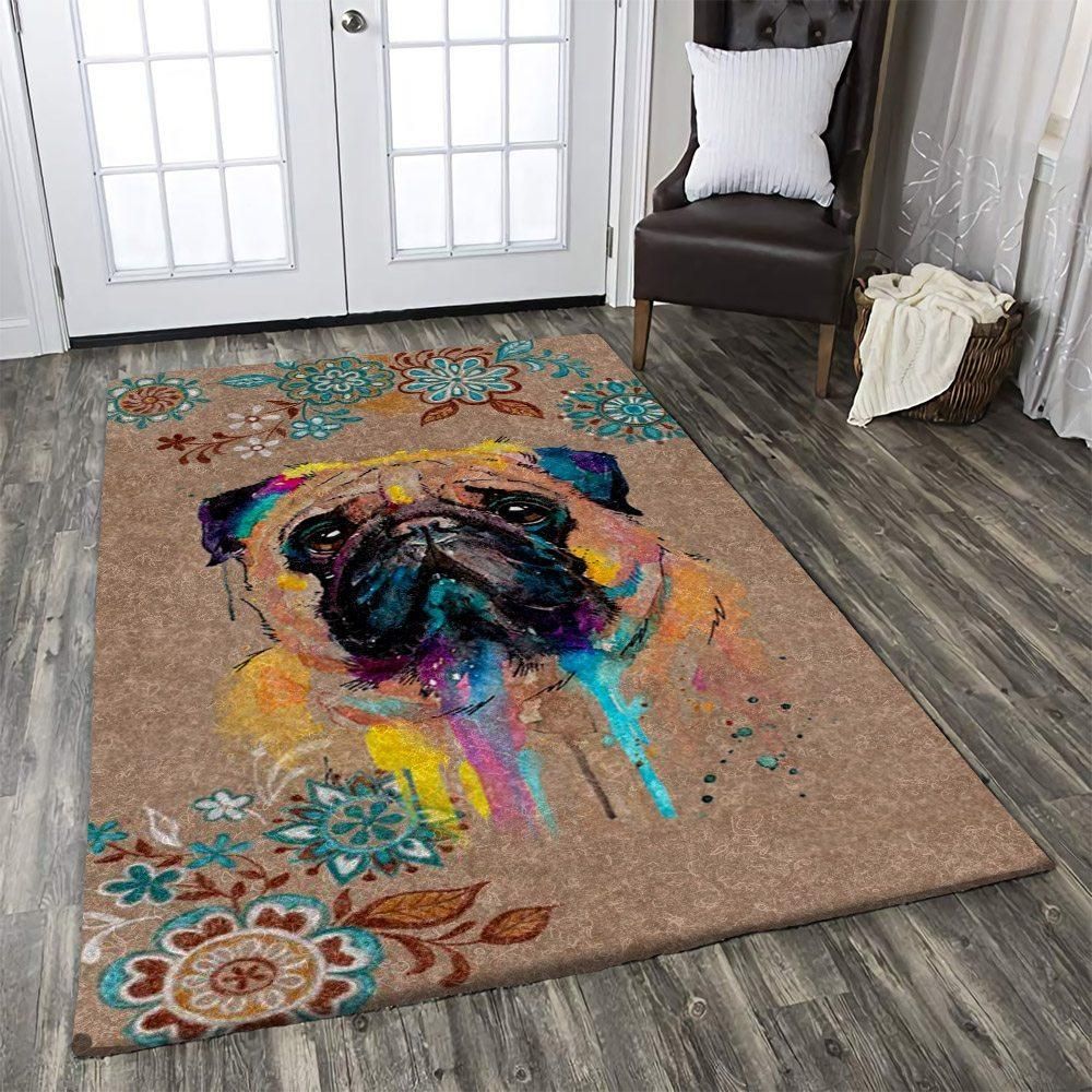 Pug Rug Chrismas Gift - Indoor Outdoor Rugs