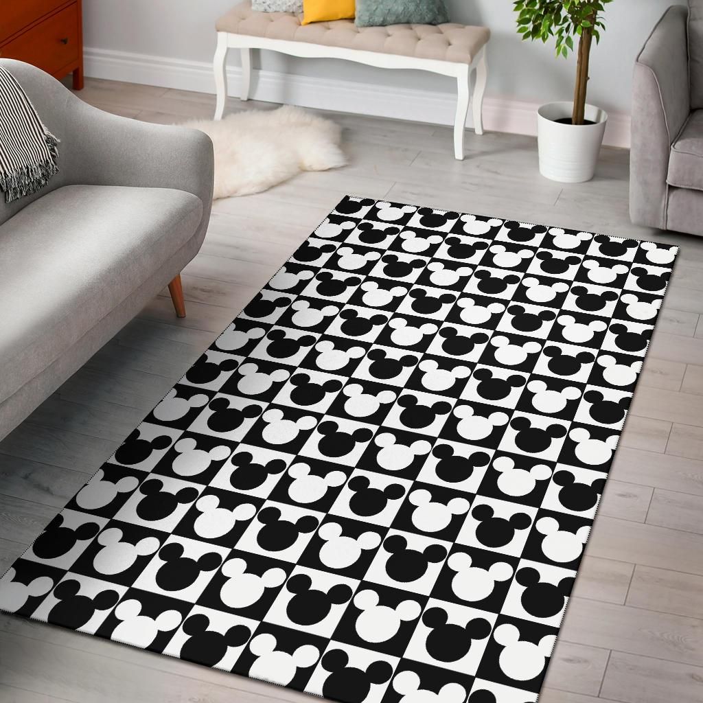 Mickey Mouse Pattern Area Rug Chrismas Gift - Indoor Outdoor Rugs