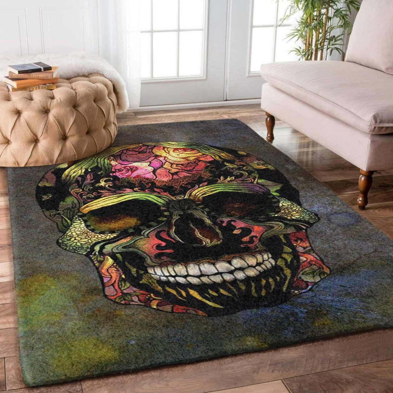 Skull Rug Chrismas Gift - Indoor Outdoor Rugs