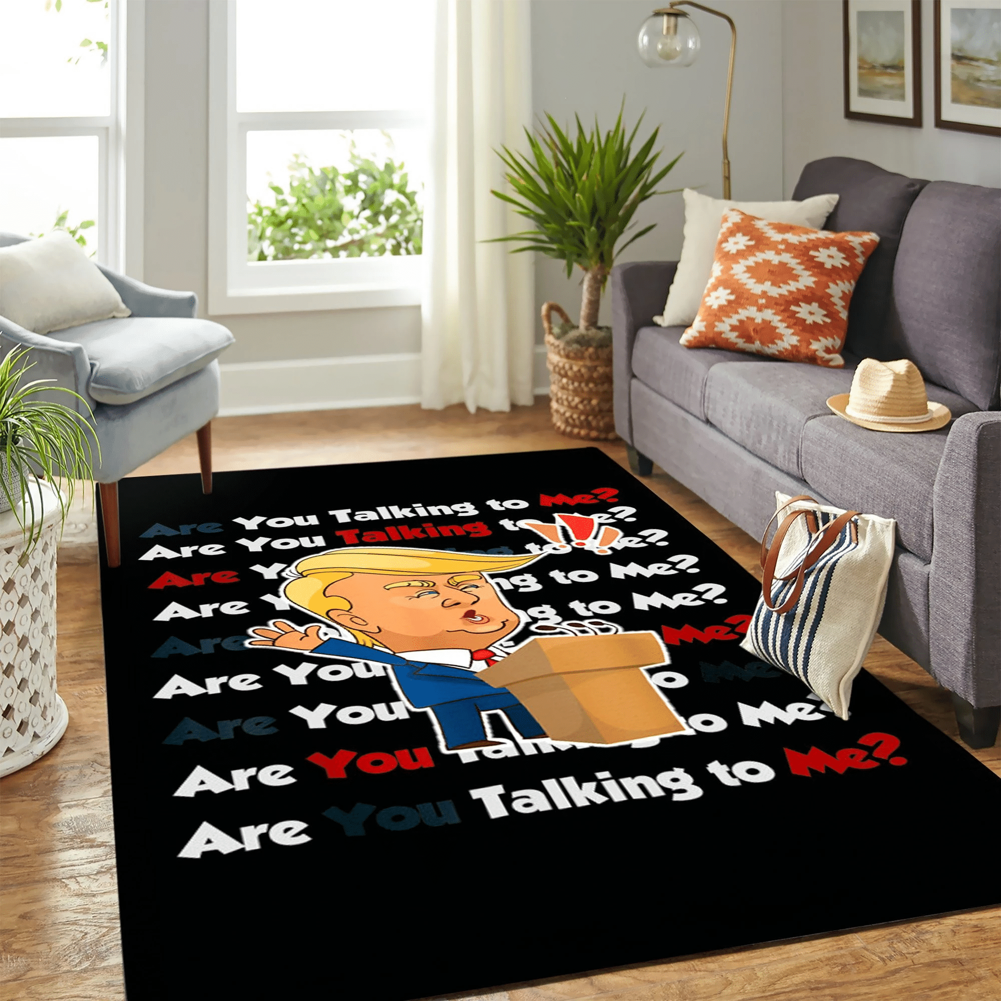 Donald Trump Campaign Are You Talking To Me Carpet Floor Area Rug Chrismas Gift - Indoor Outdoor Rugs