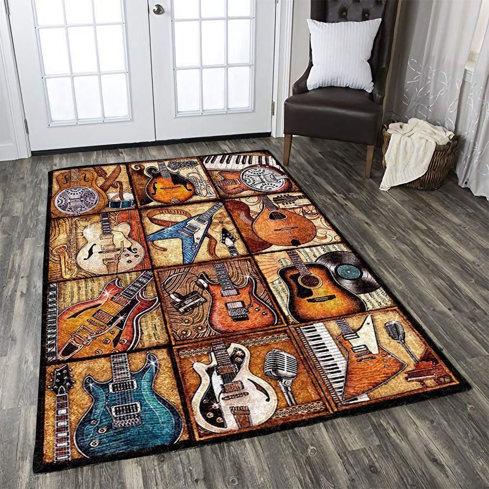 Guitar Rug Chrismas Gift - Indoor Outdoor Rugs