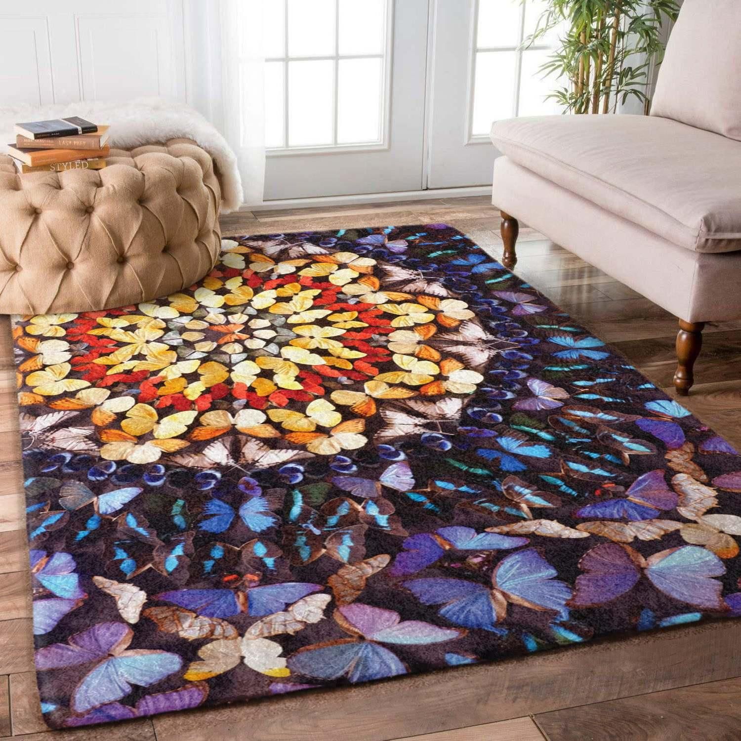 Butterfly Rug Chrismas Gift - Indoor Outdoor Rugs