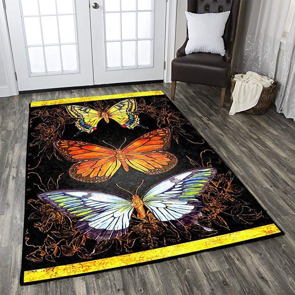 Butterfly Rug Chrismas Gift - Indoor Outdoor Rugs