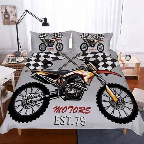 Dirt Bike Racing 3d Bedding Sets Duvet Cover Bedroom Quilt