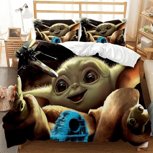 Baby Yoda Grogu Mandalorian 01 Bedding Sets Duvet Cover Bedroom